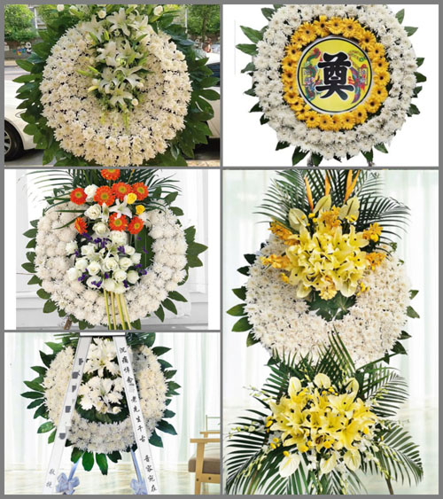 湖北孝感市大悟县黄站镇西冲村花圈速递